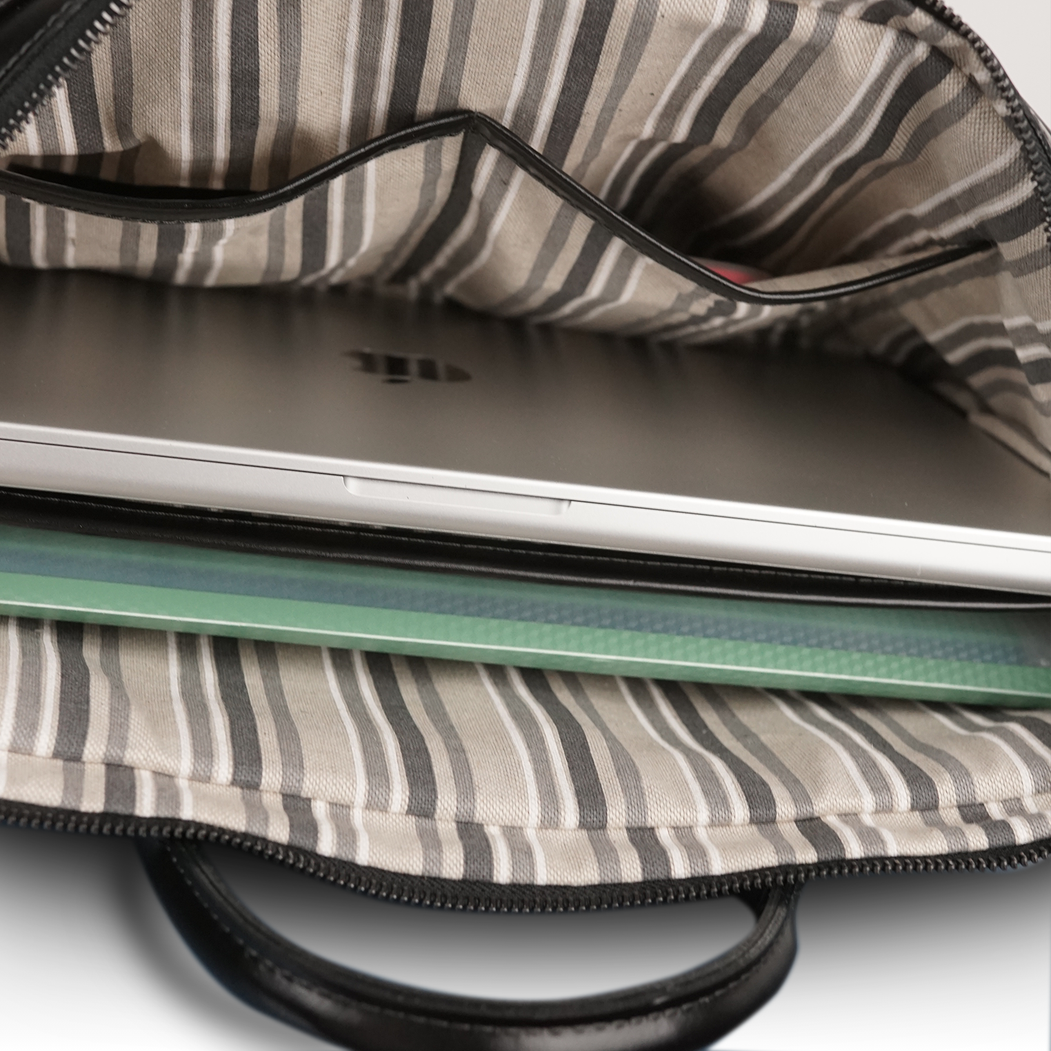 Noir leren laptoptas